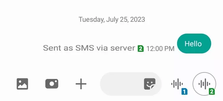 cropped screenshot of tmobile Sent as SMS Via Server Mean